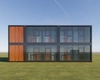 Fashion Prefab House Design Glass Front Office 2