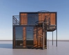 Low cost stylish container house coffee shop 2