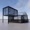 Factory Customized Modular Luxury Container Prefab House Pre Assembled House Prefabricated With Glass Windows 1