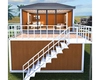 Wooden color residence prefab house 2