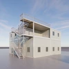 Luxury Prefab Villa Building Container Hotel Rooms With Garage 20ft 40ft 4