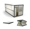 20ft Self Folding Mobile Portable Caravane Container Prefab House Two Rooms One Hall Fold Up Home Prefabricated With Trailer 1