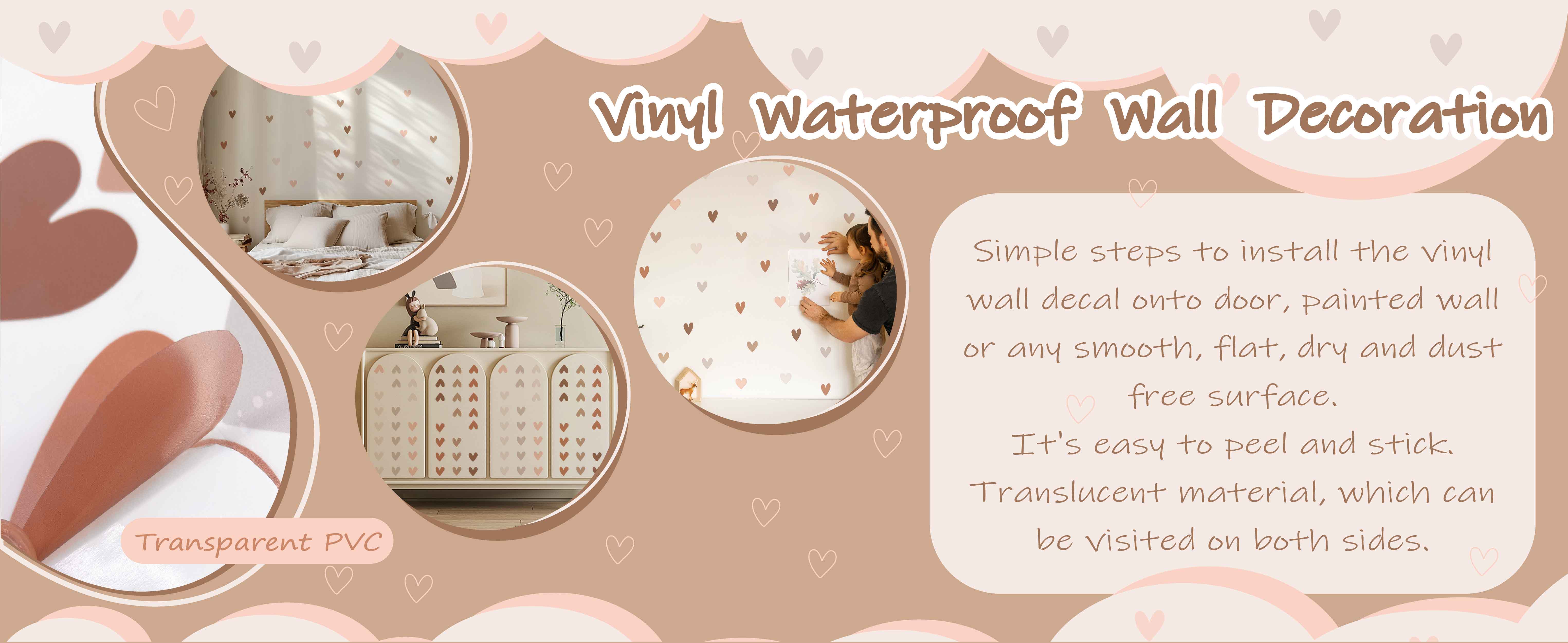 Boho Wall Stickers Girls Bedroom Removable Wall Decals Nursery Kids Room Decor Vinyl Murals DIY Cute Decorations 6 Sheets product detail image 2