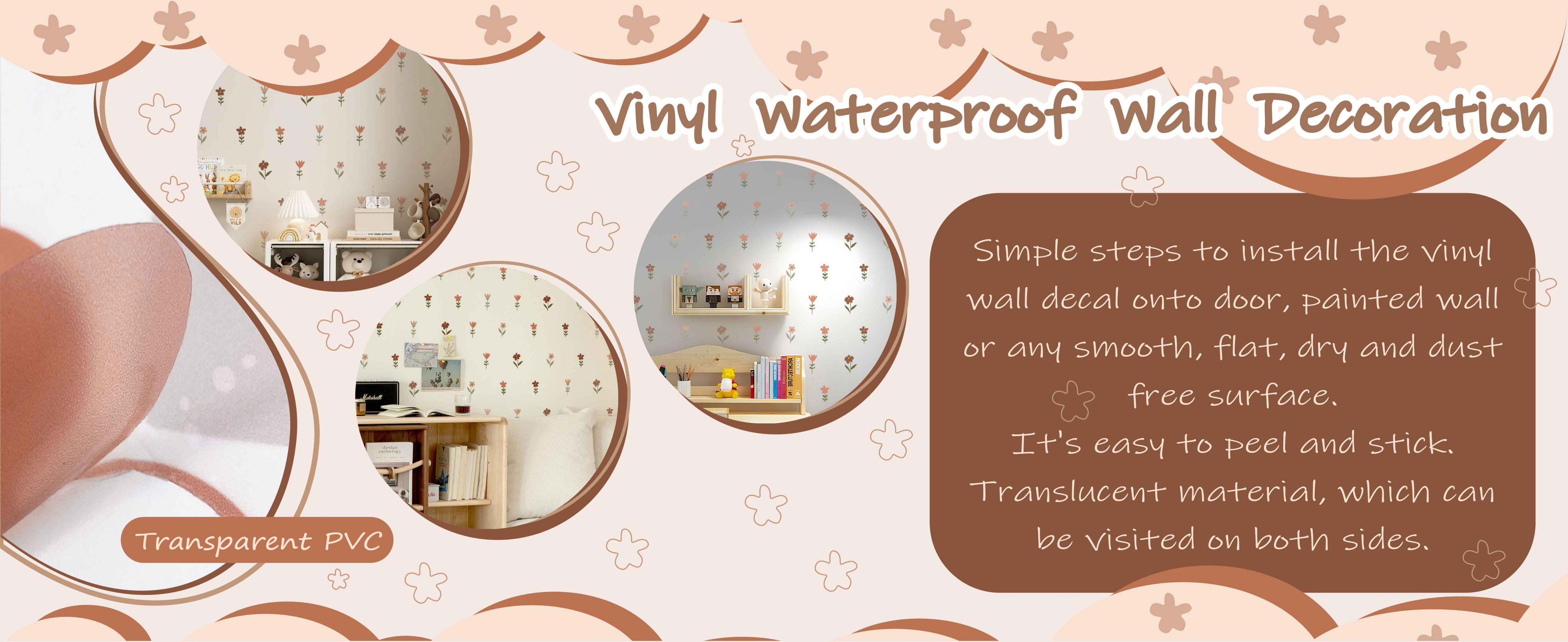 Nursery Wall Stickers Boho Kids Room Decor Girls Bedroom Removable Wall Decals Vinyl Murals DIY Cute Decorations 12 Sheets product detail image 2