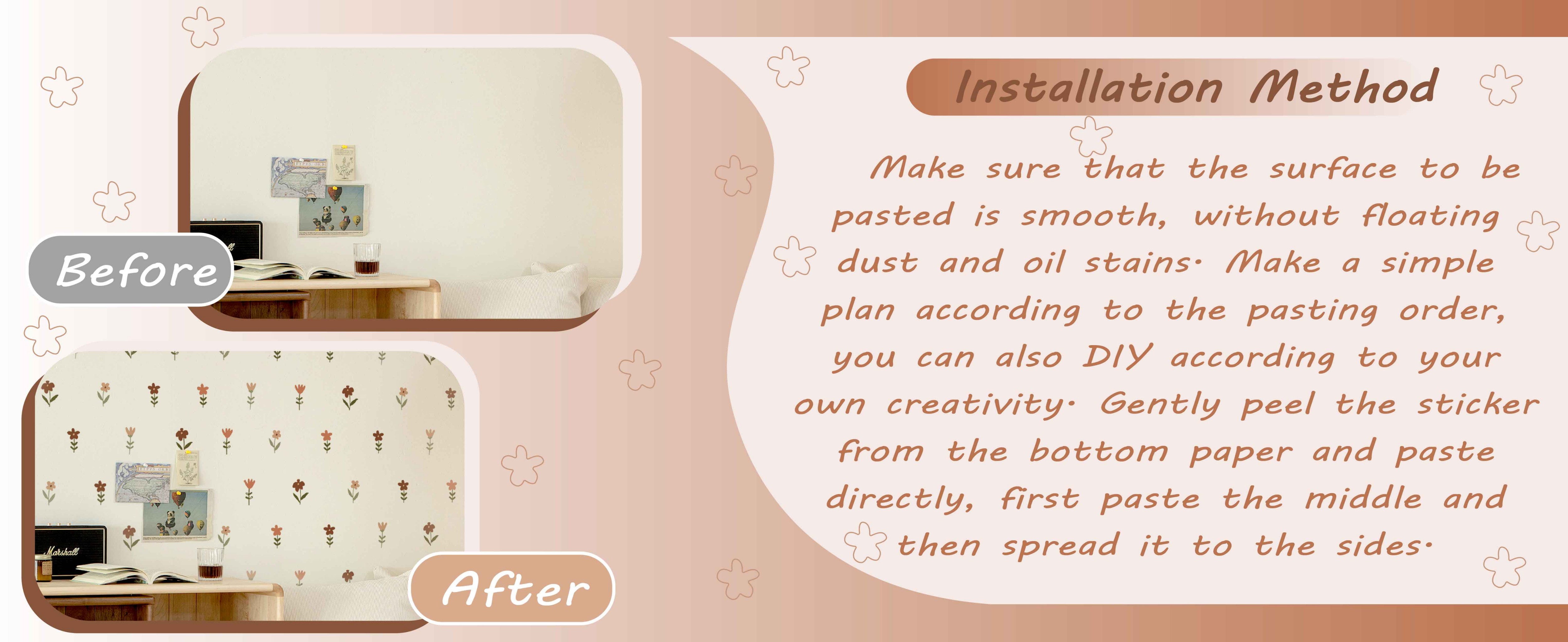 Nursery Wall Stickers Boho Kids Room Decor Girls Bedroom Removable Wall Decals Vinyl Murals DIY Cute Decorations 12 Sheets product detail image 4