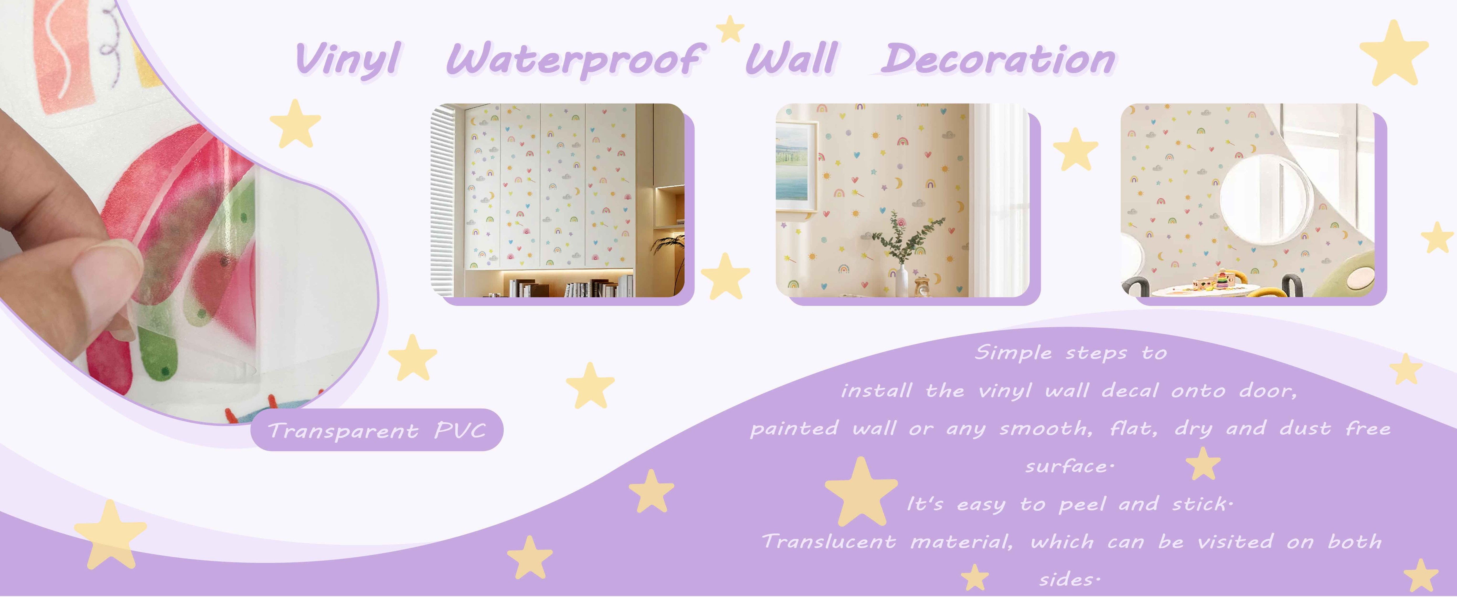 Nursery Wall Stickers Boho Kids Room Decor Girls Bedroom Removable Wall Decals Vinyl Murals DIY Cute Decorations 12 Sheets product detail image 2