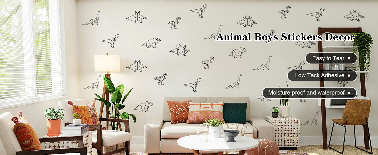 Boho Wall Decals Girls Bedroom Wall Stickers Removable Nursery Kids Room Decor Vinyl Murals DIY Cute Decorations 6 Sheets product detail image 2