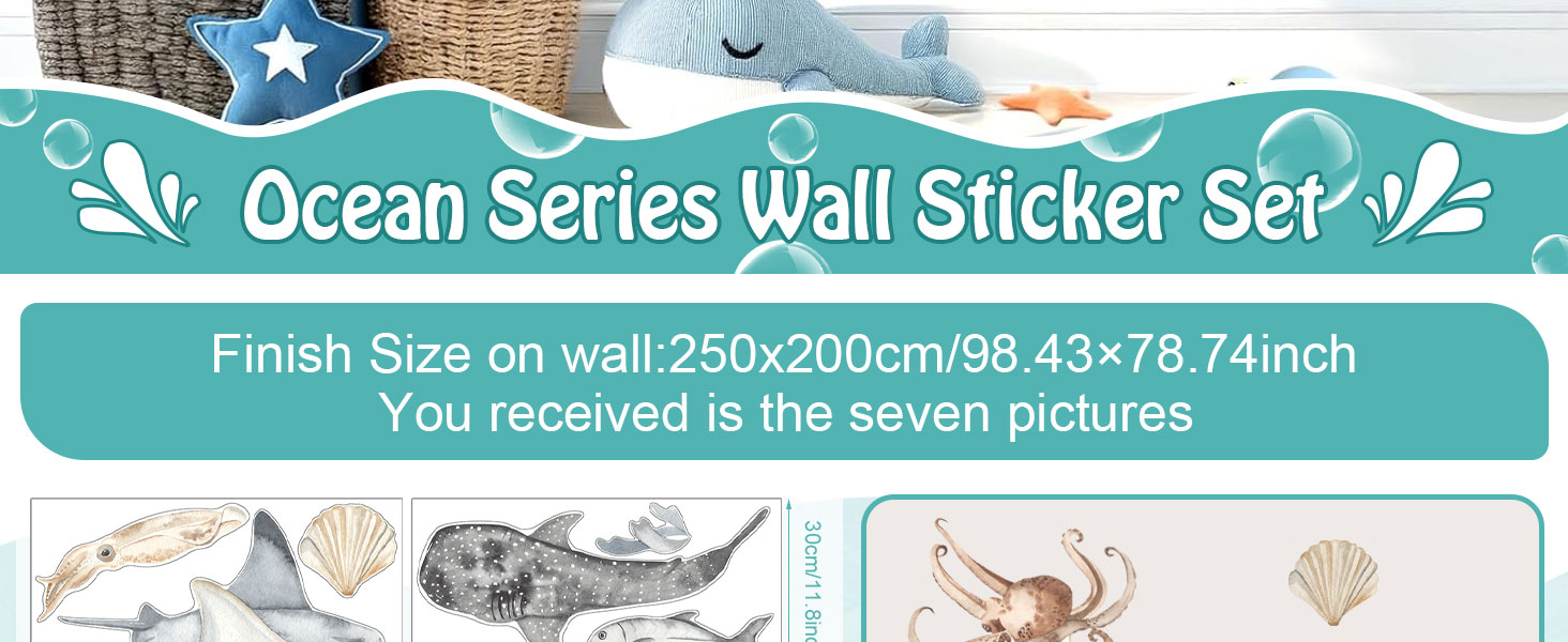 Nursery Wall Stickers Boho Kids Room Decor Girls Bedroom Removable Wall Decals Vinyl Murals DIY Cute Decorations 12 Sheets product detail image 1